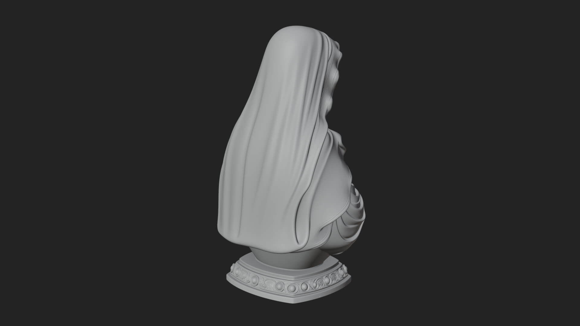 Virgin Mary Statue Design 4 3D Print Model 3D Model