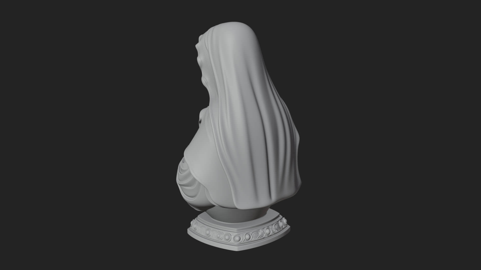 Virgin Mary Statue Design 4 3D Print Model 3D Model