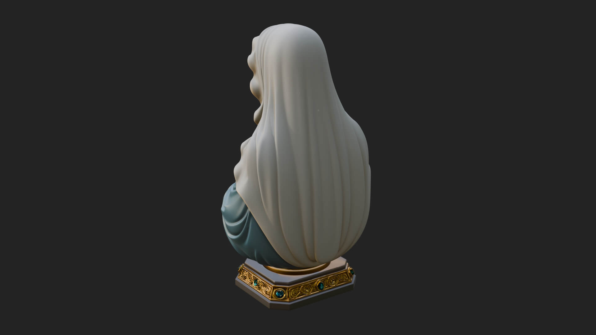 Virgin Mary Statue Design 5 3D Print Model 3D Model