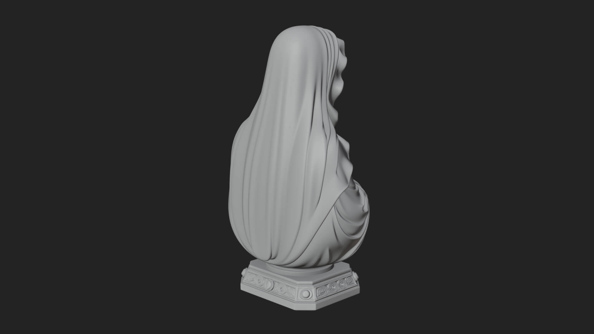 Virgin Mary Statue Design 5 3D Print Model 3D Model