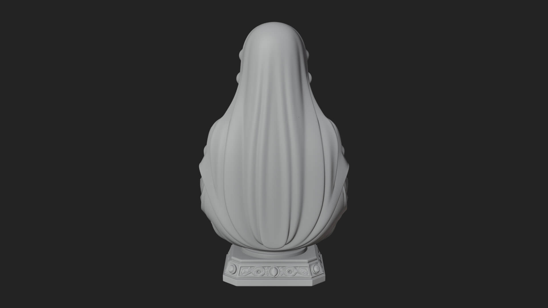 Virgin Mary Statue Design 5 3D Print Model 3D Model