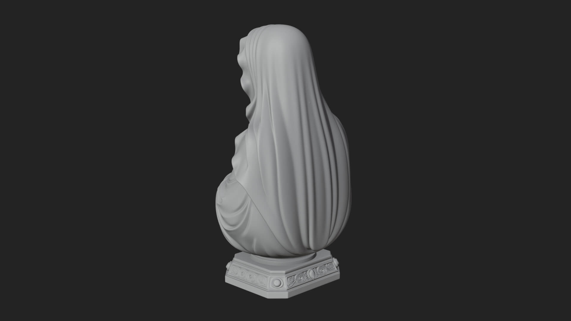 Virgin Mary Statue Design 5 3D Print Model 3D Model