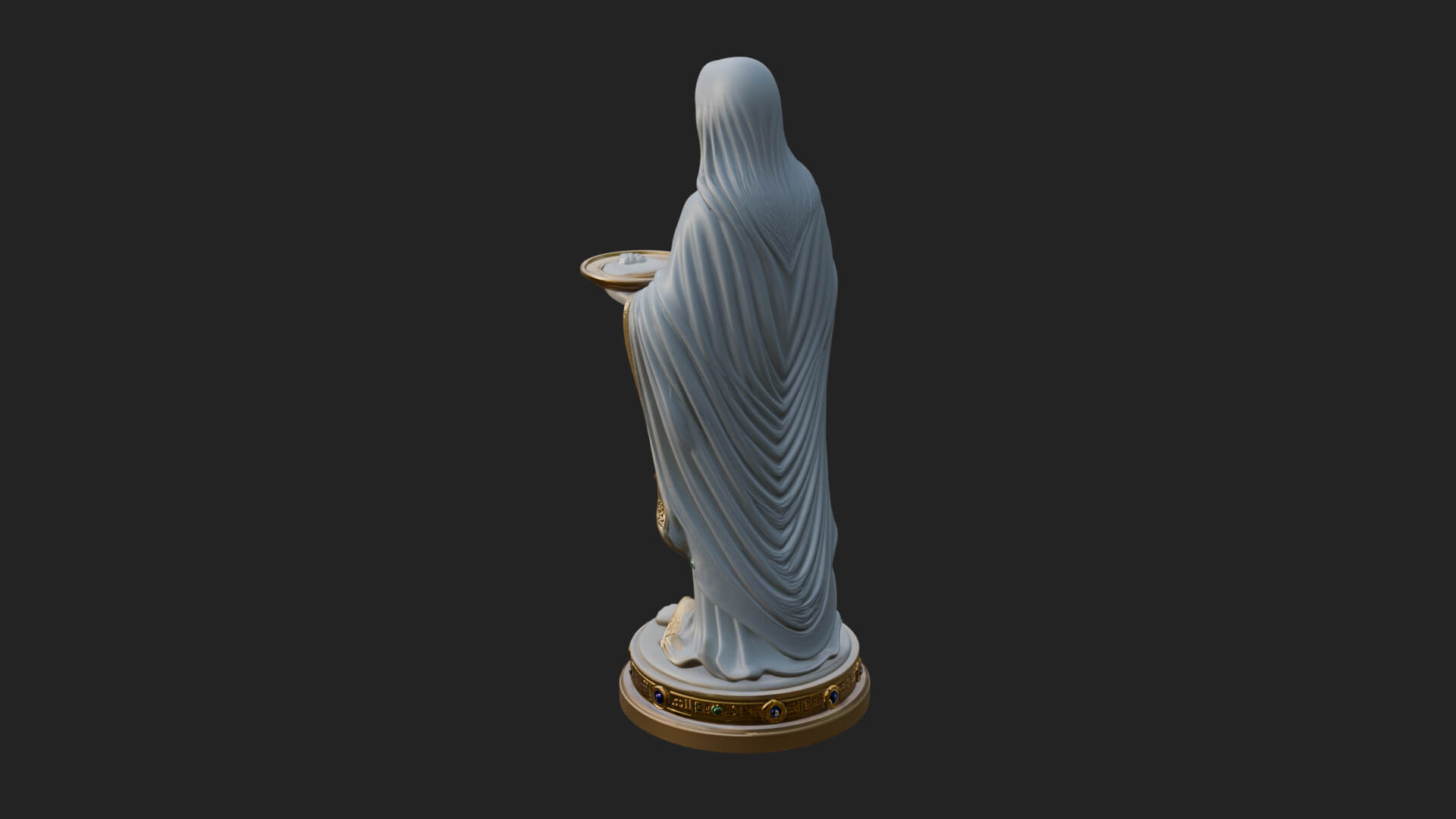 Virgin Mary Statue Design 6 3D Print Model 3D Model