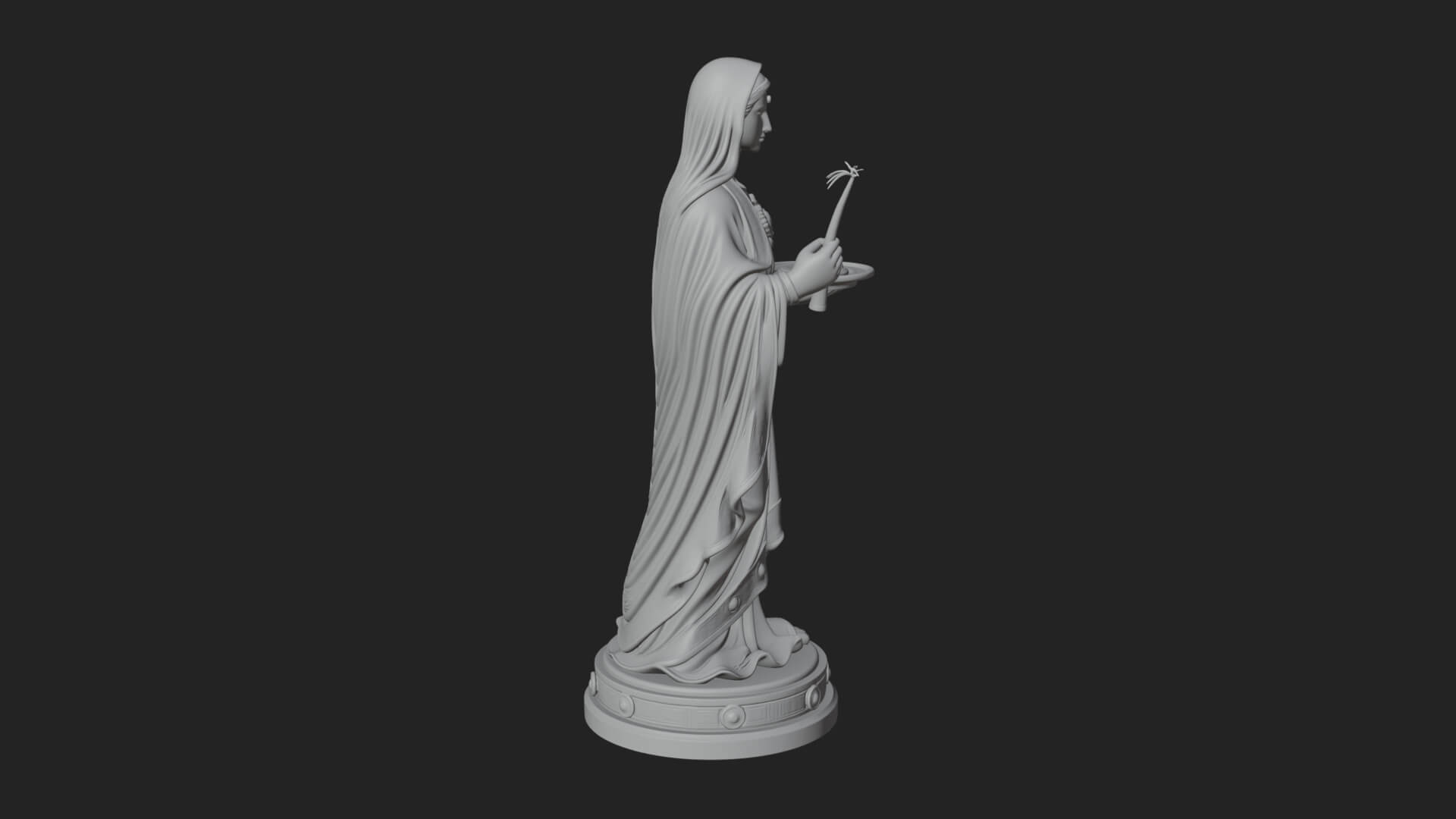 Virgin Mary Statue Design 6 3D Print Model 3D Model