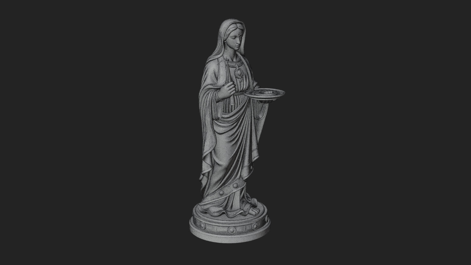 Virgin Mary Statue Design 6 3D Print Model 3D Model