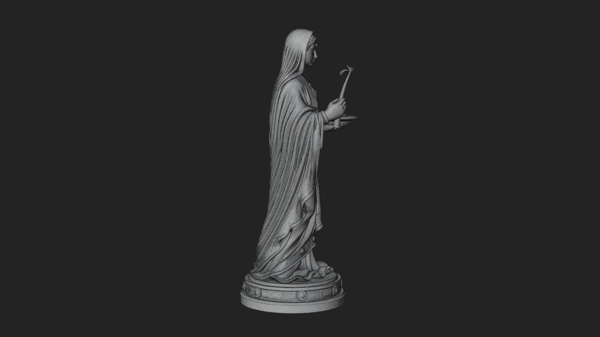 Virgin Mary Statue Design 6 3D Print Model 3D Model