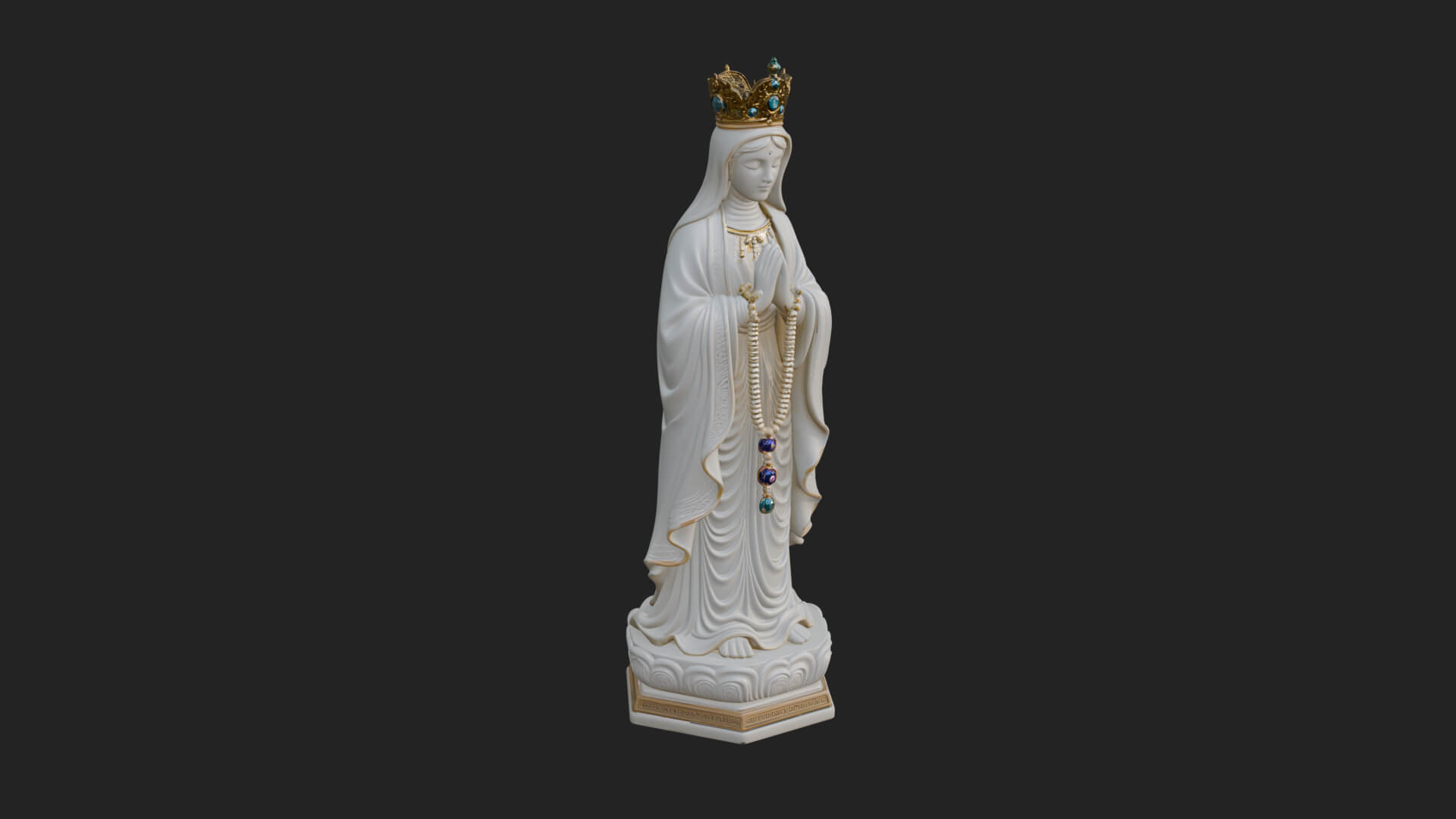 Virgin Mary Statue Design 7 3D Print Model 3D Model