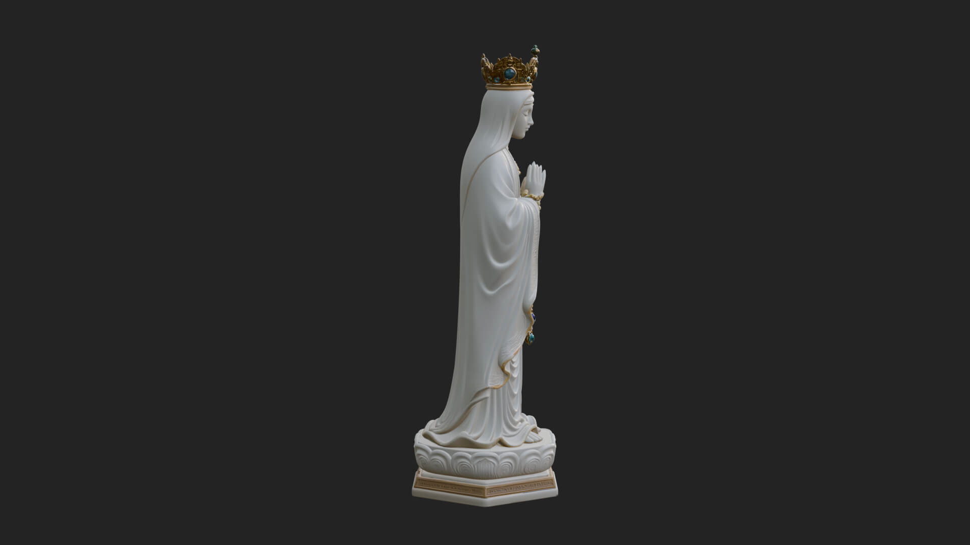 Virgin Mary Statue Design 7 3D Print Model 3D Model