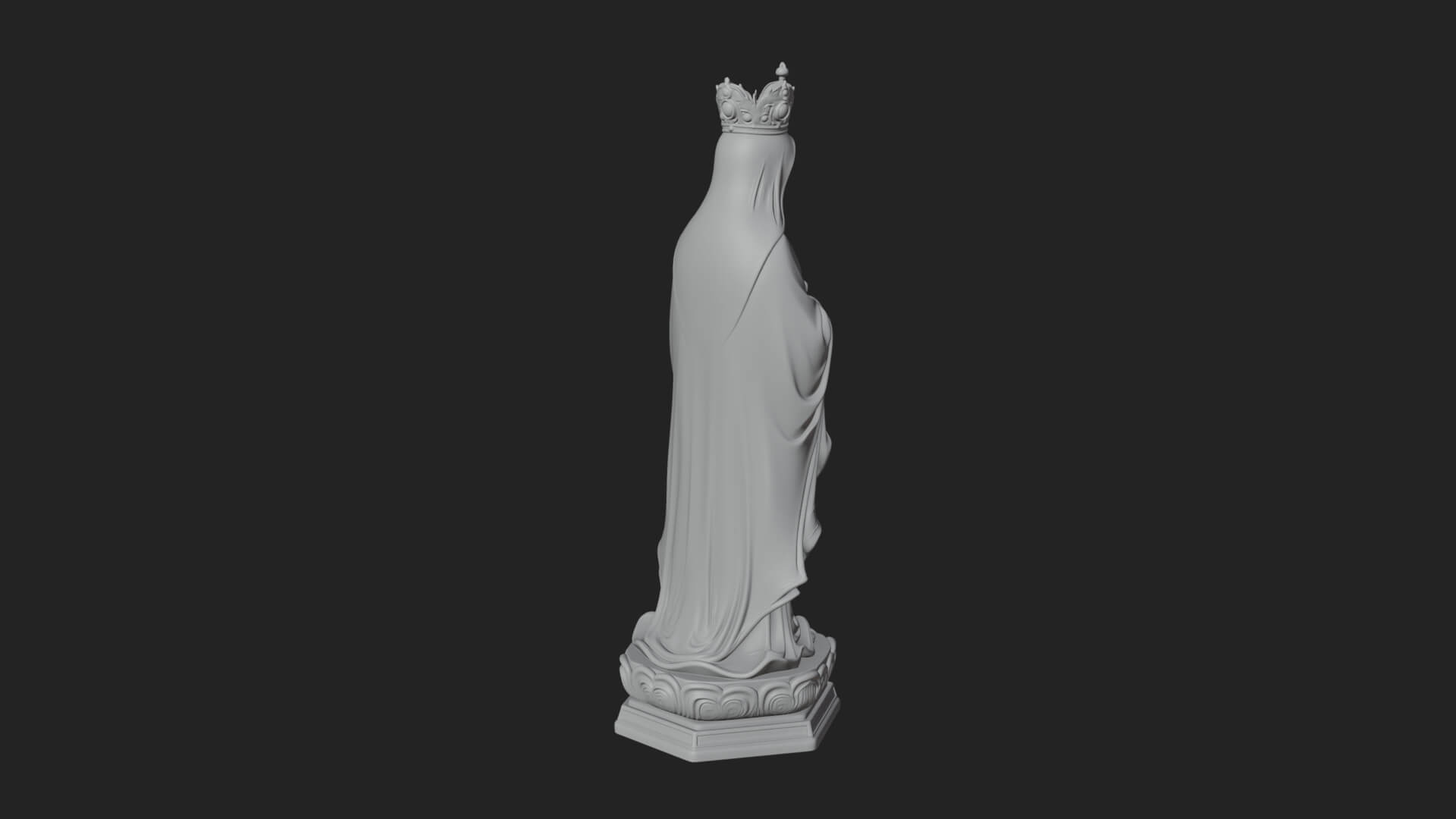Virgin Mary Statue Design 7 3D Print Model 3D Model