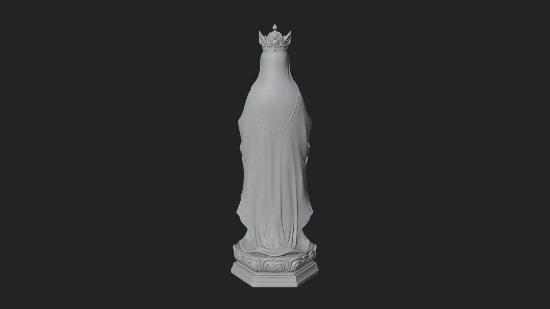 Virgin Mary Statue Design 7 3D Print Model 3D Model