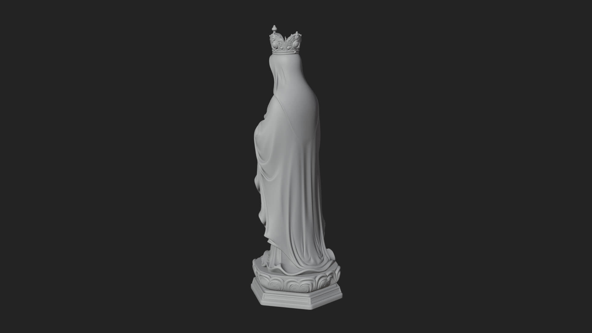 Virgin Mary Statue Design 7 3D Print Model 3D Model