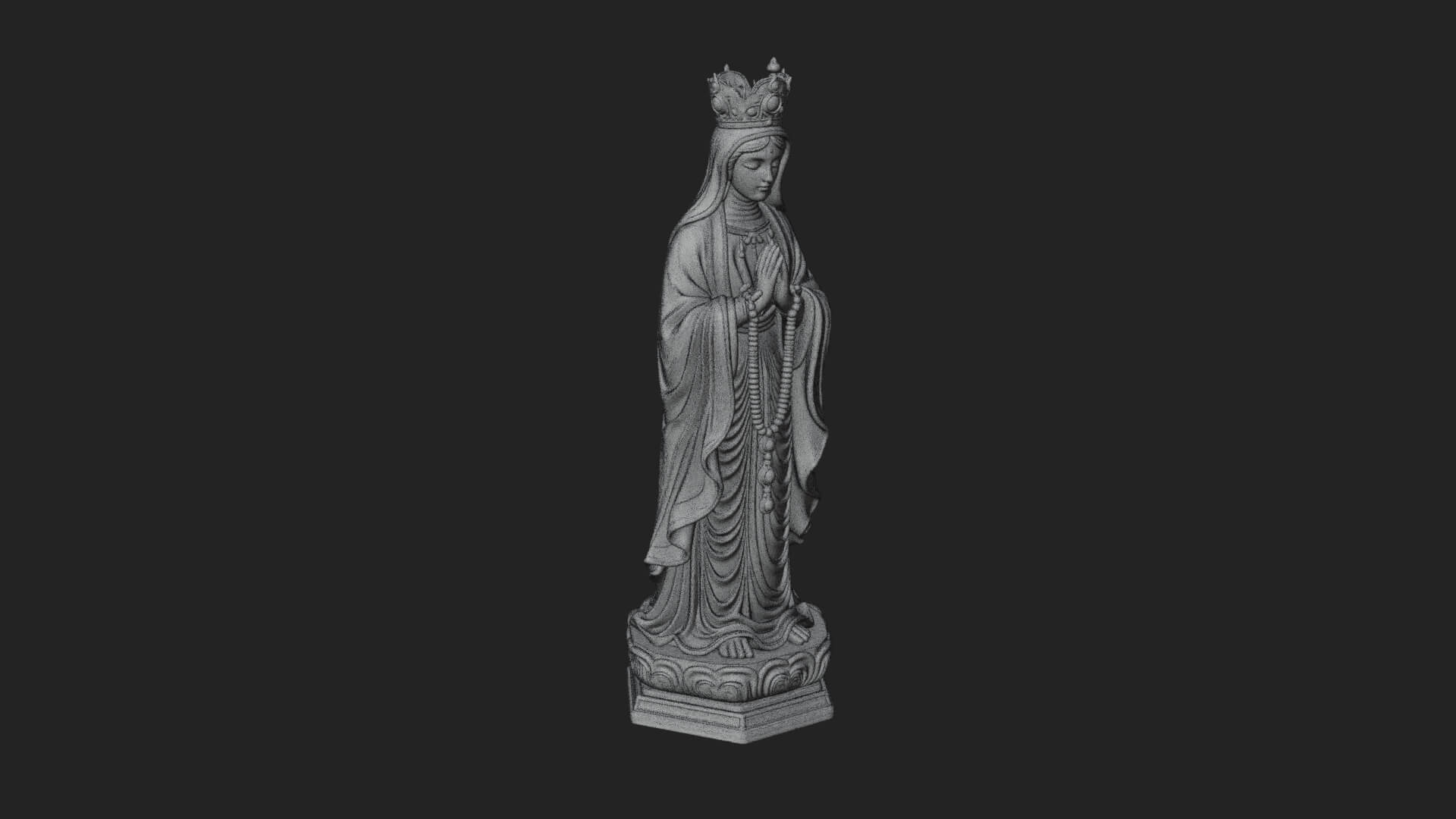 Virgin Mary Statue Design 7 3D Print Model 3D Model