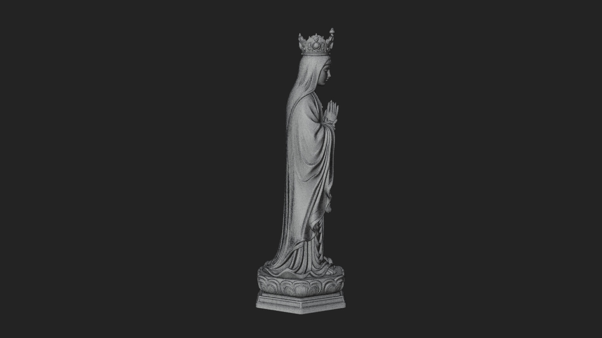 Virgin Mary Statue Design 7 3D Print Model 3D Model