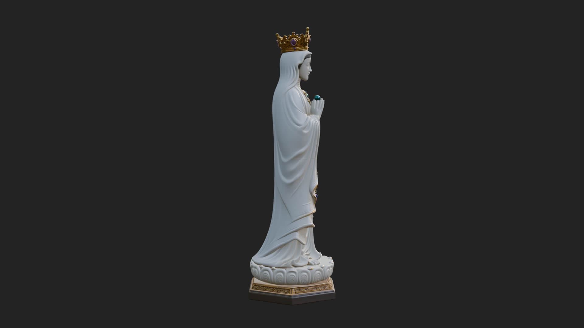 Virgin Mary Statue Design 8 3D Print Model 3D Model