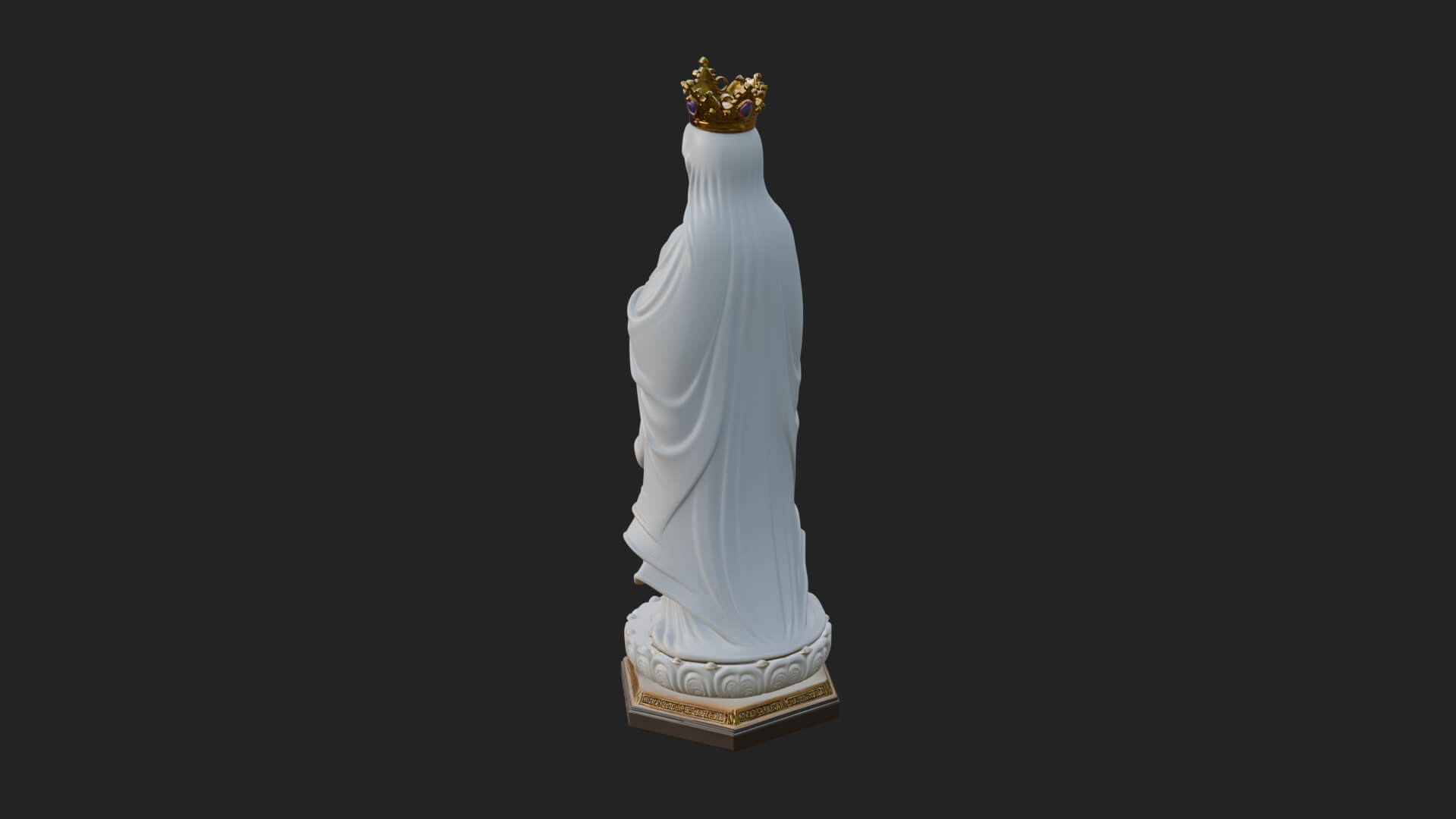 Virgin Mary Statue Design 8 3D Print Model 3D Model