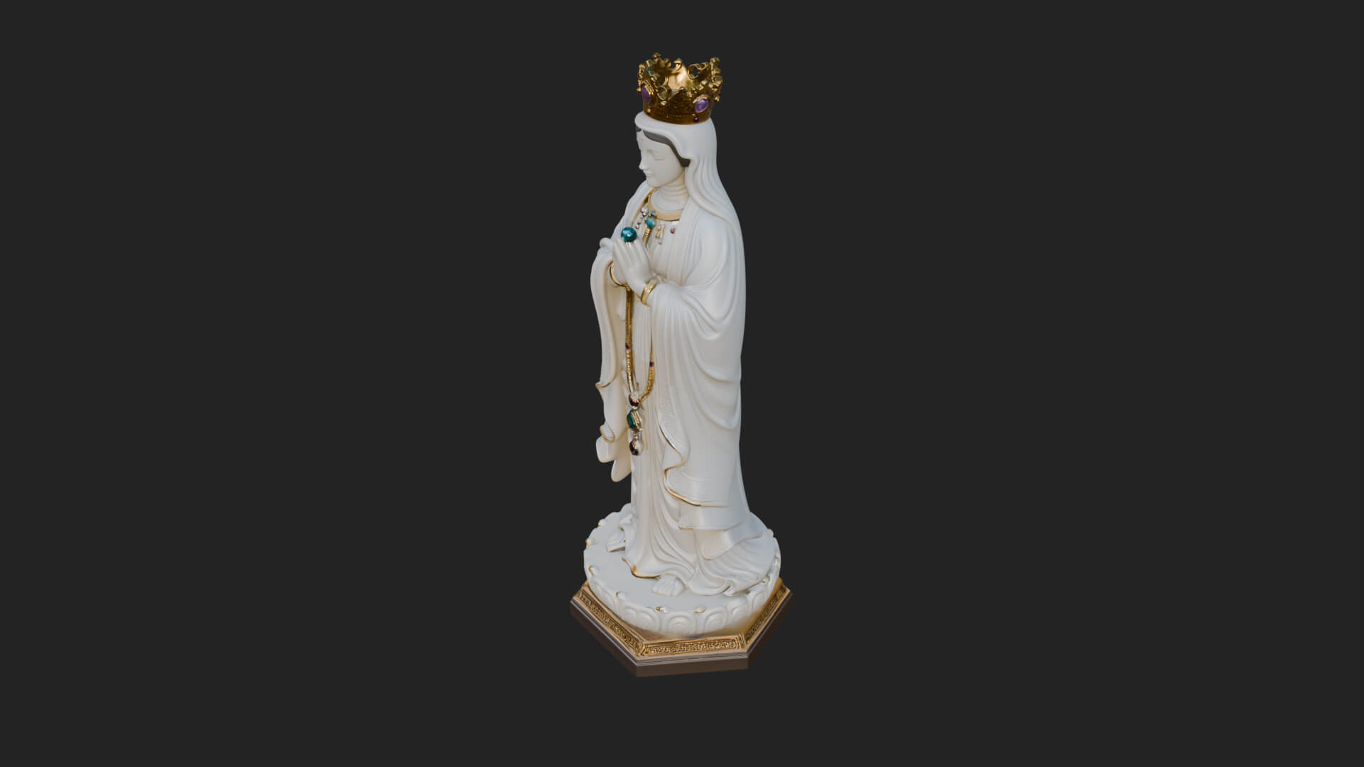 Virgin Mary Statue Design 8 3D Print Model 3D Model