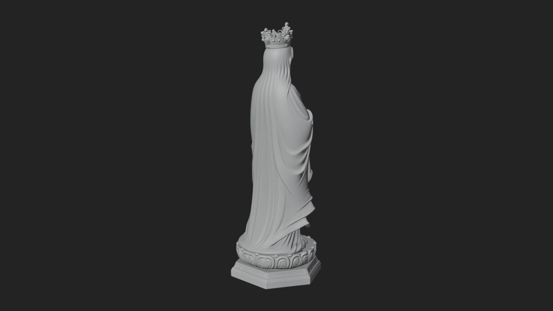 Virgin Mary Statue Design 8 3D Print Model 3D Model