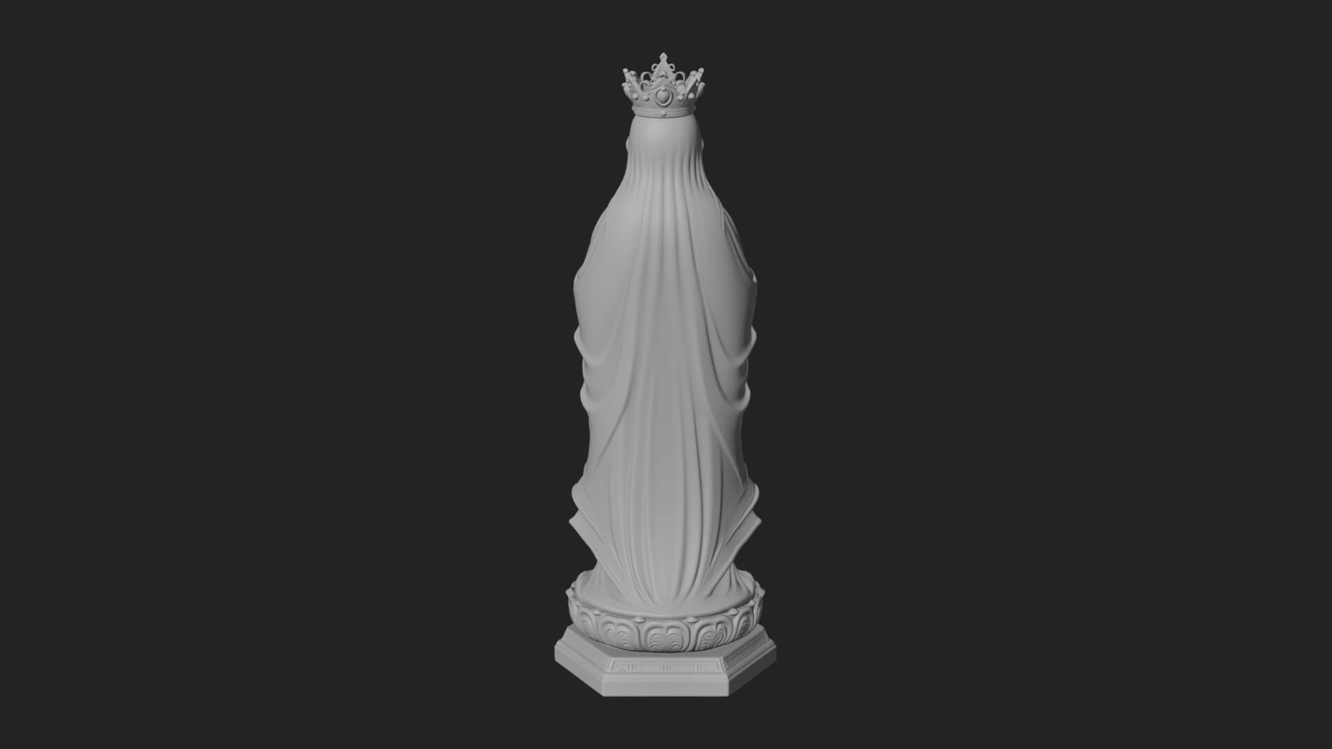 Virgin Mary Statue Design 8 3D Print Model 3D Model