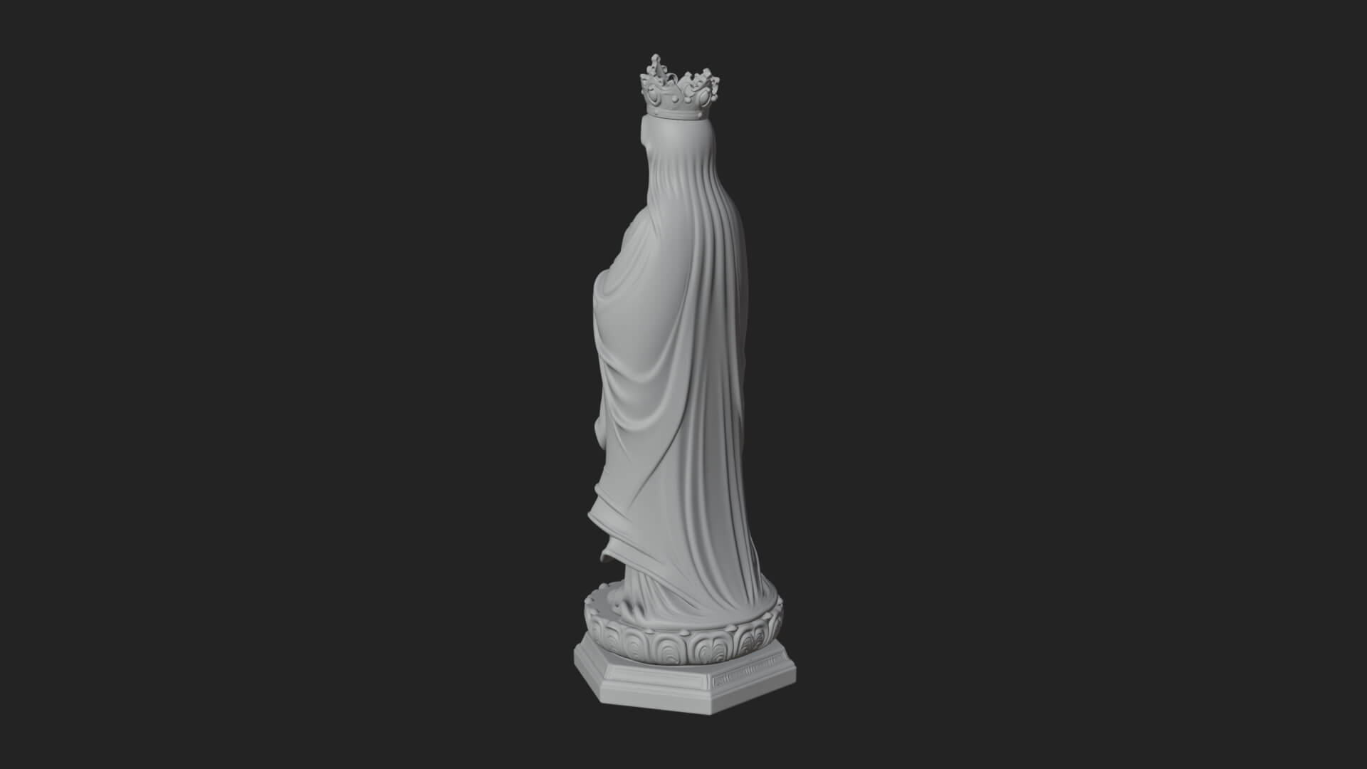 Virgin Mary Statue Design 8 3D Print Model 3D Model