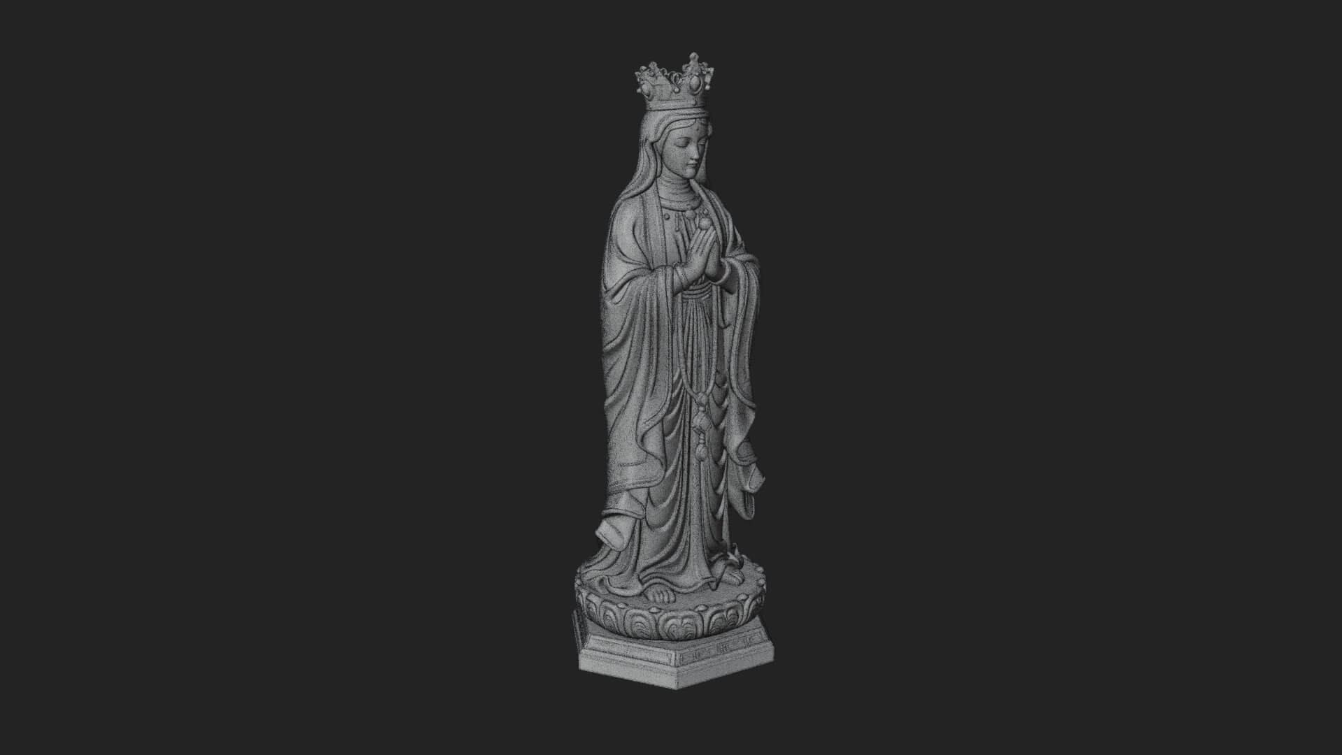 Virgin Mary Statue Design 8 3D Print Model 3D Model