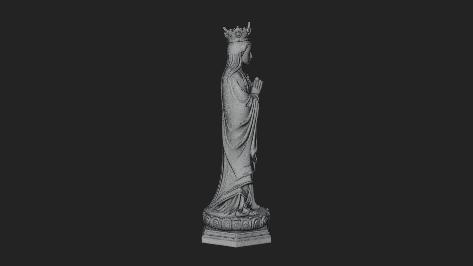 Virgin Mary Statue Design 8 3D Print Model 3D Model