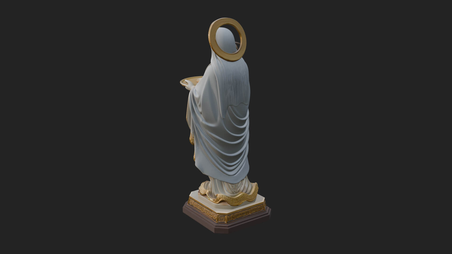Virgin Mary Statue Design 9 3D Print Model 3D Model