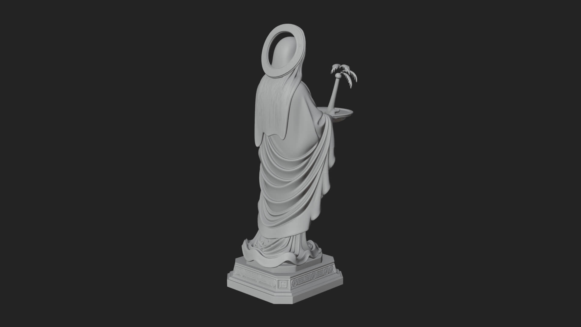 Virgin Mary Statue Design 9 3D Print Model 3D Model