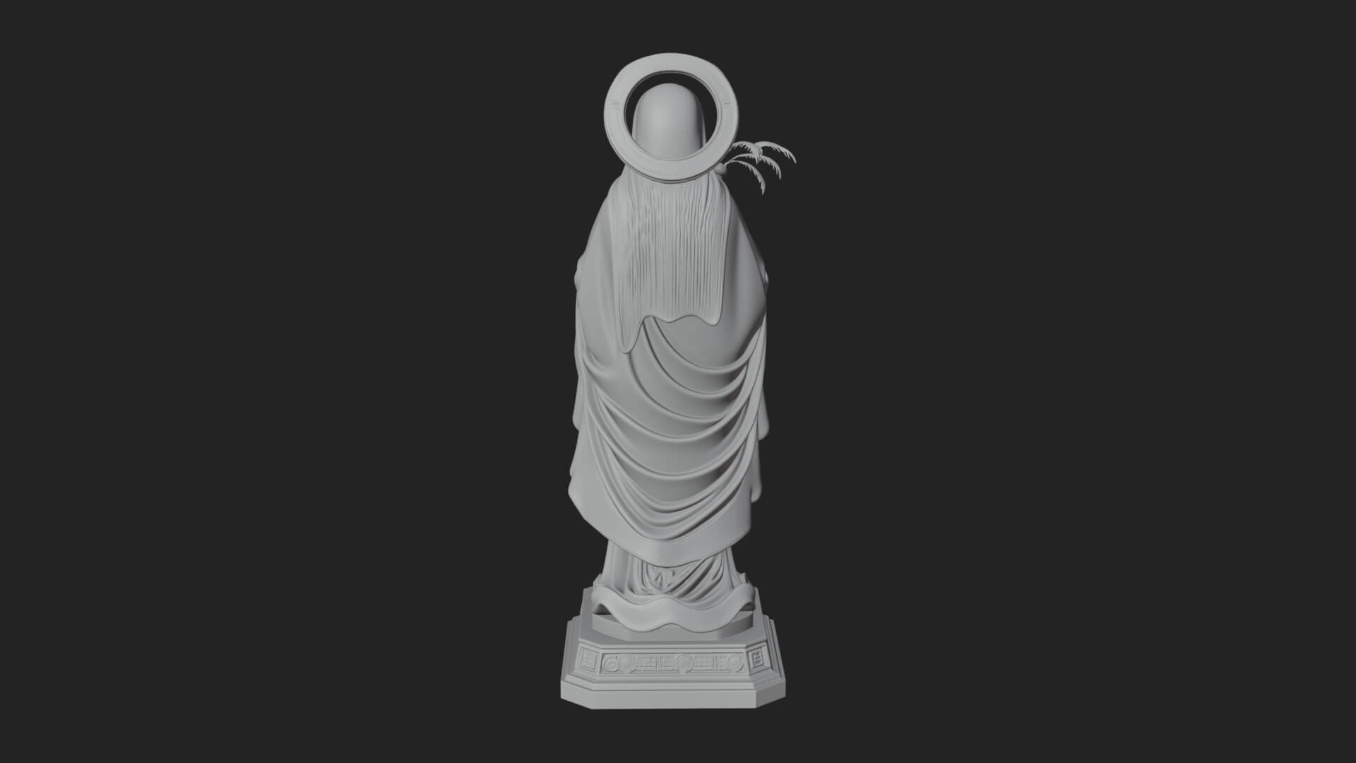 Virgin Mary Statue Design 9 3D Print Model 3D Model
