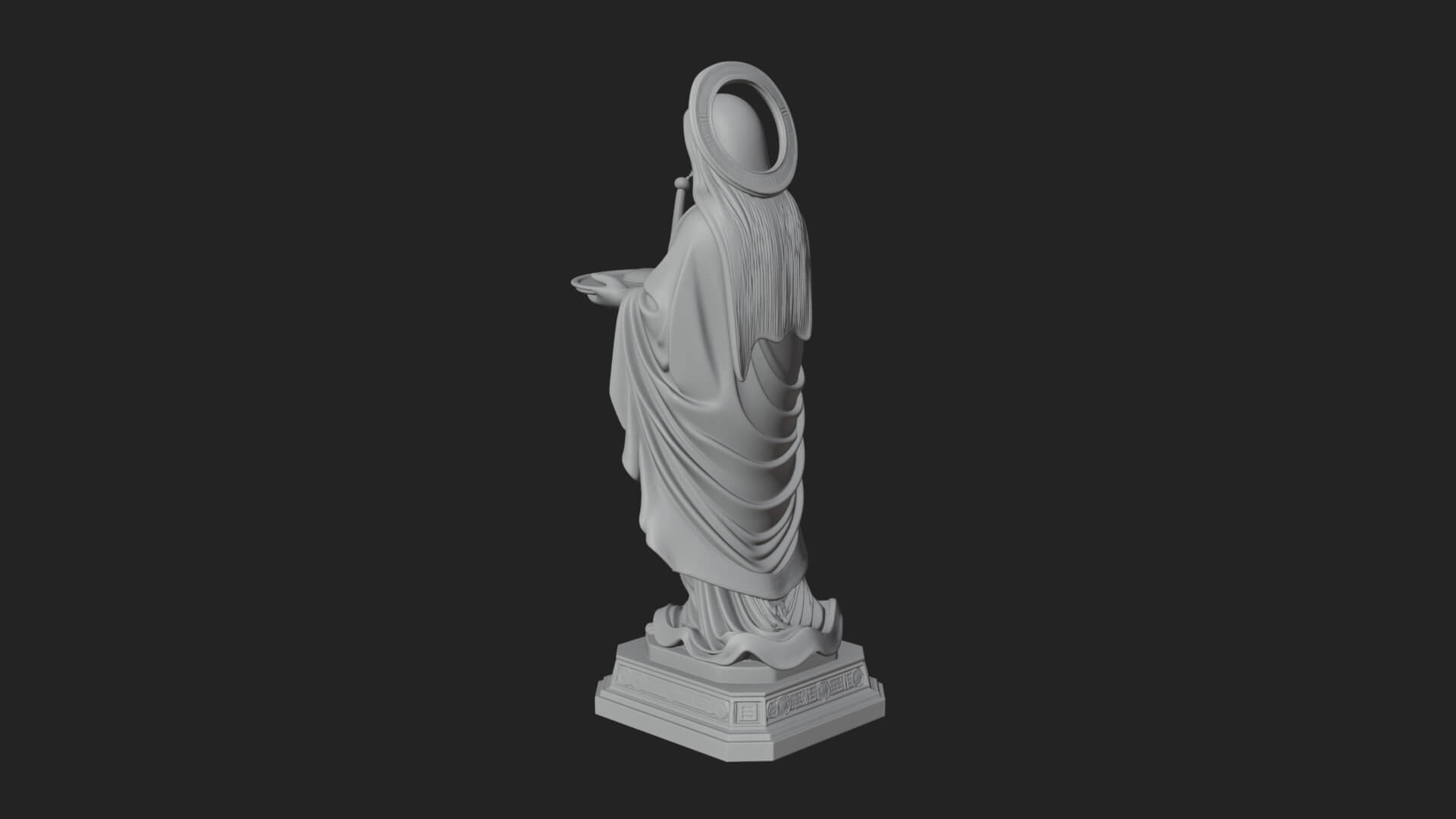 Virgin Mary Statue Design 9 3D Print Model 3D Model