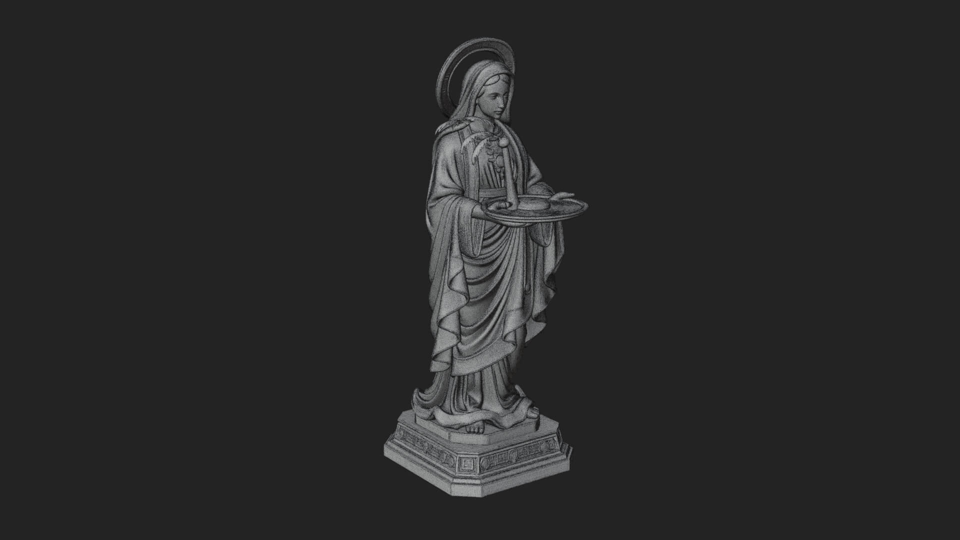 Virgin Mary Statue Design 9 3D Print Model 3D Model