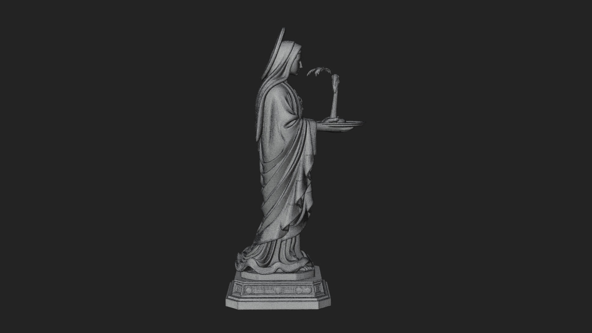 Virgin Mary Statue Design 9 3D Print Model 3D Model