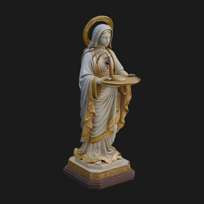 Virgin Mary Statue Design 9 3D Print Model
