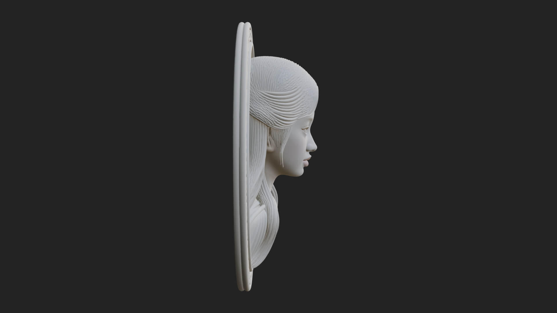 Virgo Zodiac Relief Medallion Pendant Design 5 3D Print Mode 3D Model