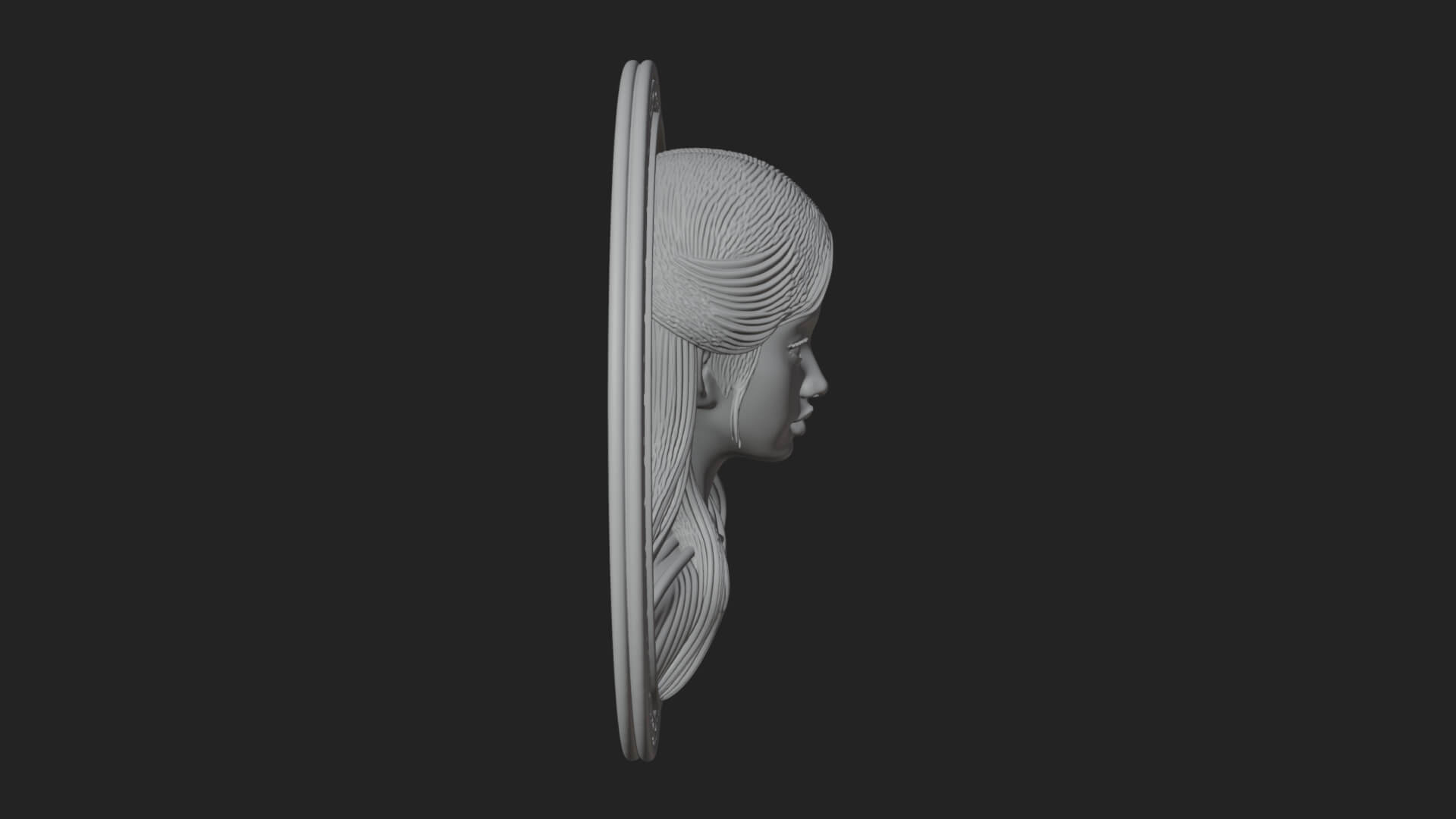 Virgo Zodiac Relief Medallion Pendant Design 5 3D Print Mode 3D Model