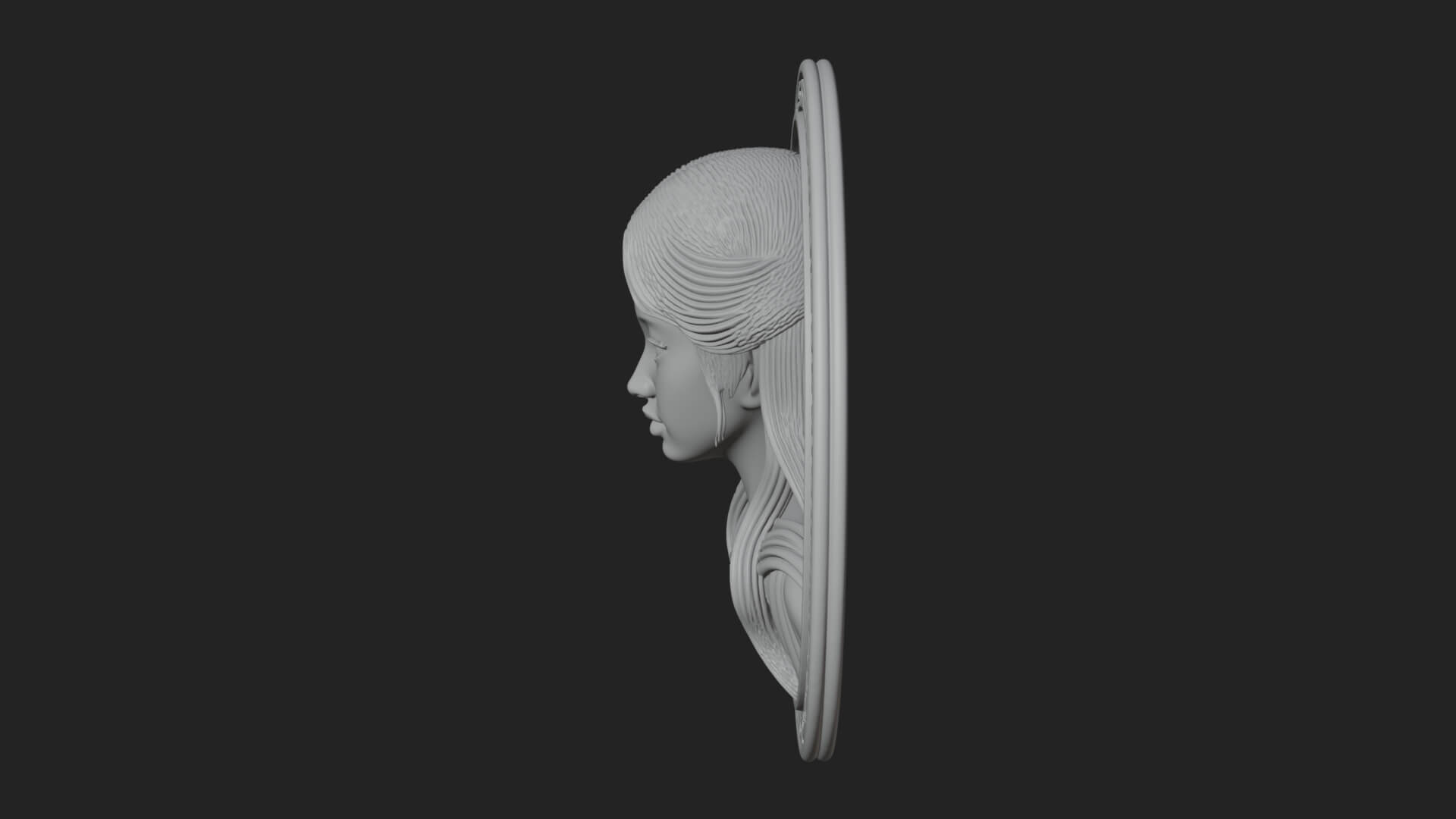 Virgo Zodiac Relief Medallion Pendant Design 5 3D Print Mode 3D Model