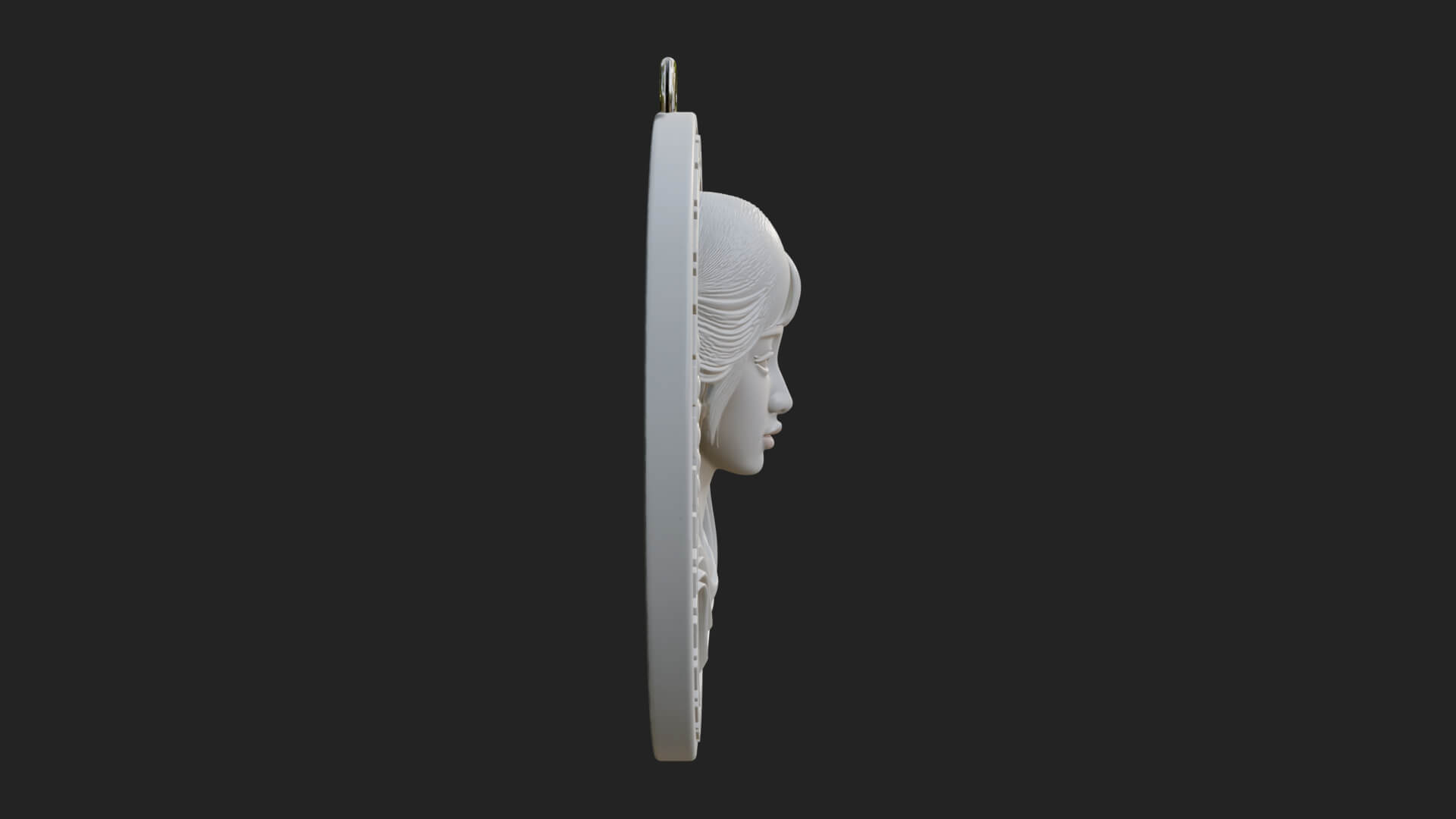 Virgo Zodiac Relief Medallion Pendant Design 6 3D Print Mode 3D Model