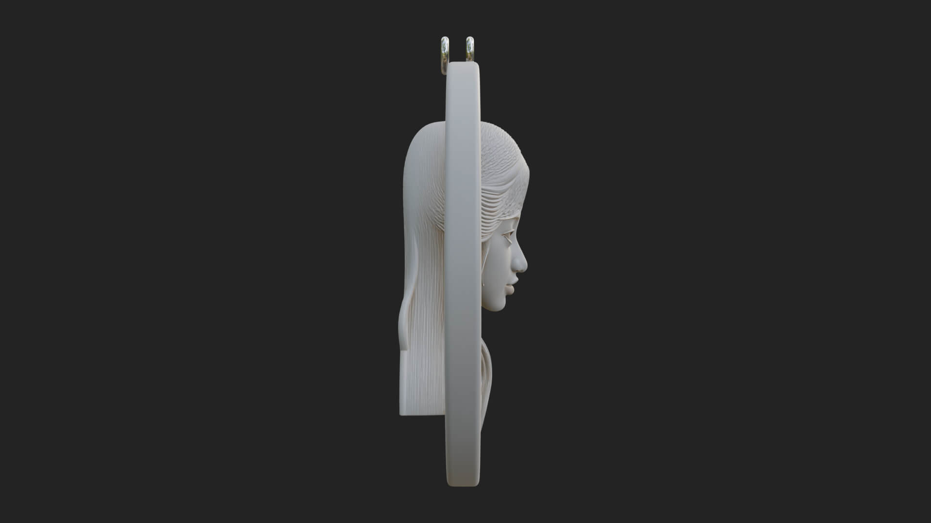 Virgo Zodiac Relief Medallion Pendant Design 7 3D Print Mode 3D Model