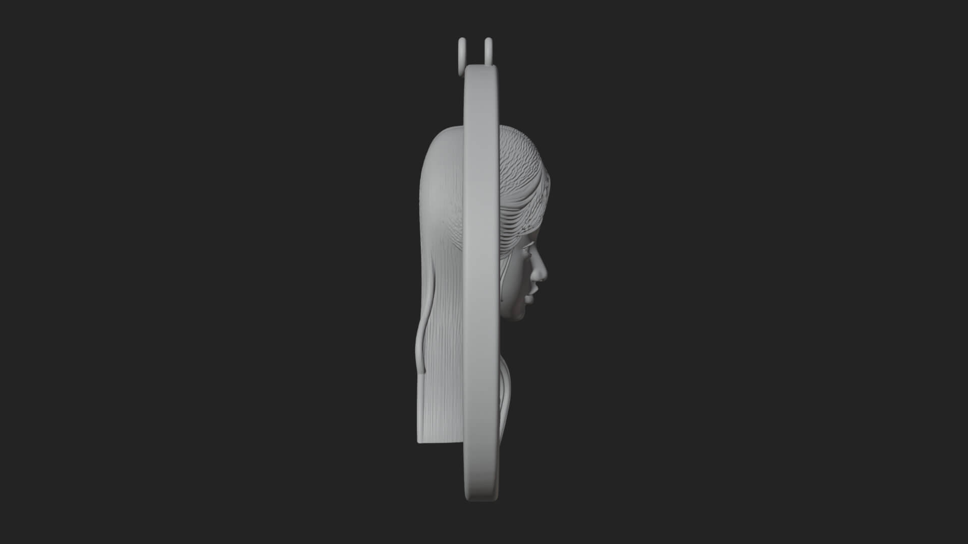 Virgo Zodiac Relief Medallion Pendant Design 7 3D Print Mode 3D Model