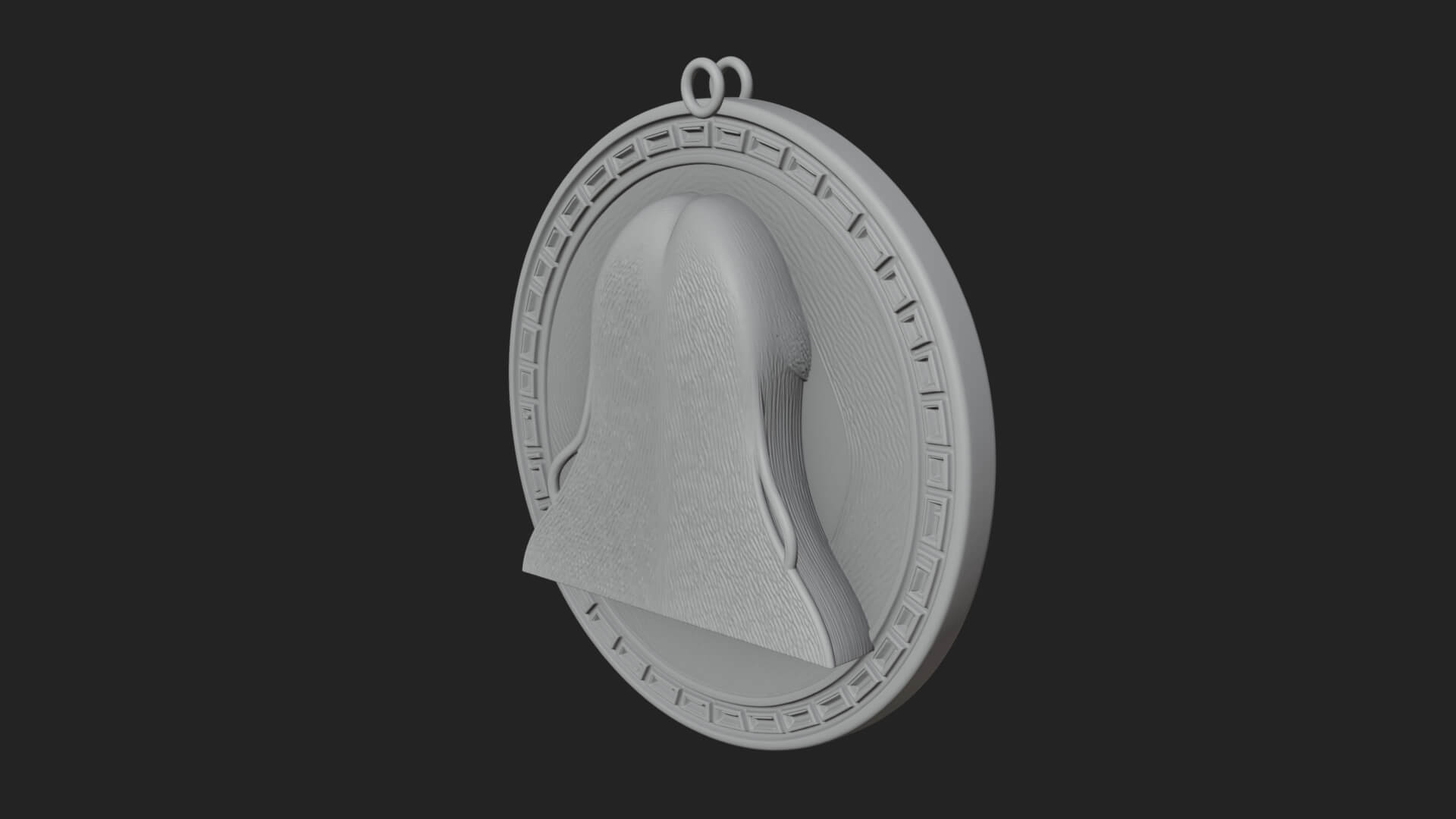 Virgo Zodiac Relief Medallion Pendant Design 7 3D Print Mode 3D Model