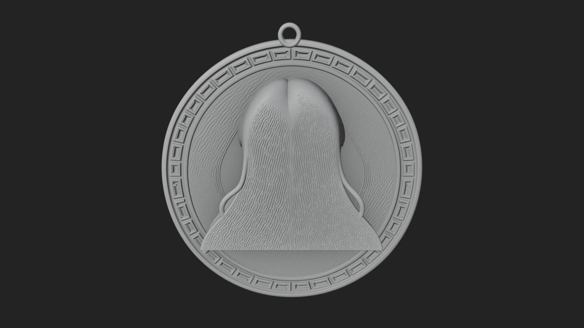 Virgo Zodiac Relief Medallion Pendant Design 7 3D Print Mode 3D Model
