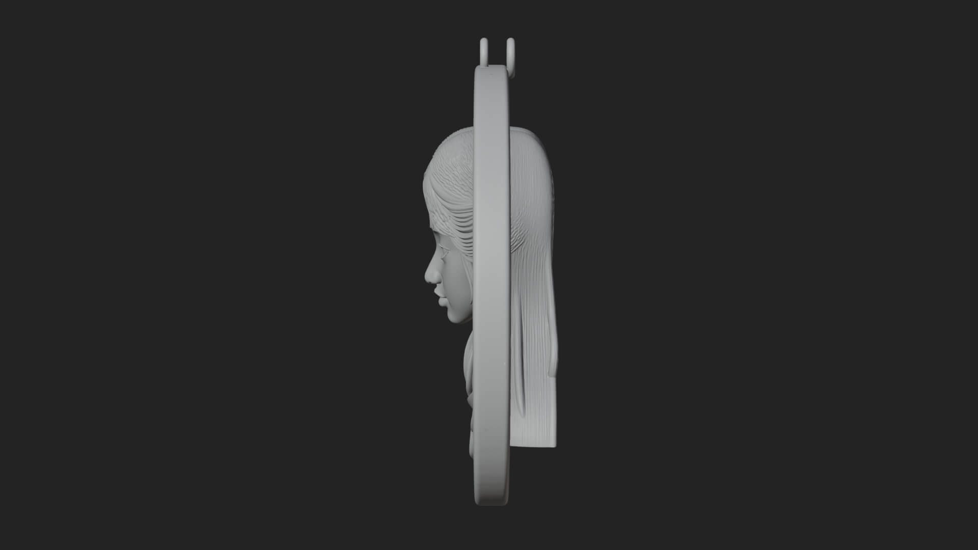 Virgo Zodiac Relief Medallion Pendant Design 7 3D Print Mode 3D Model