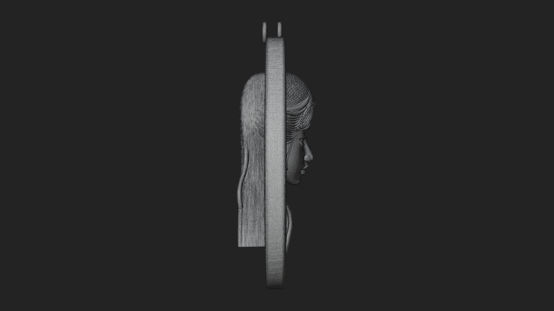 Virgo Zodiac Relief Medallion Pendant Design 7 3D Print Mode 3D Model