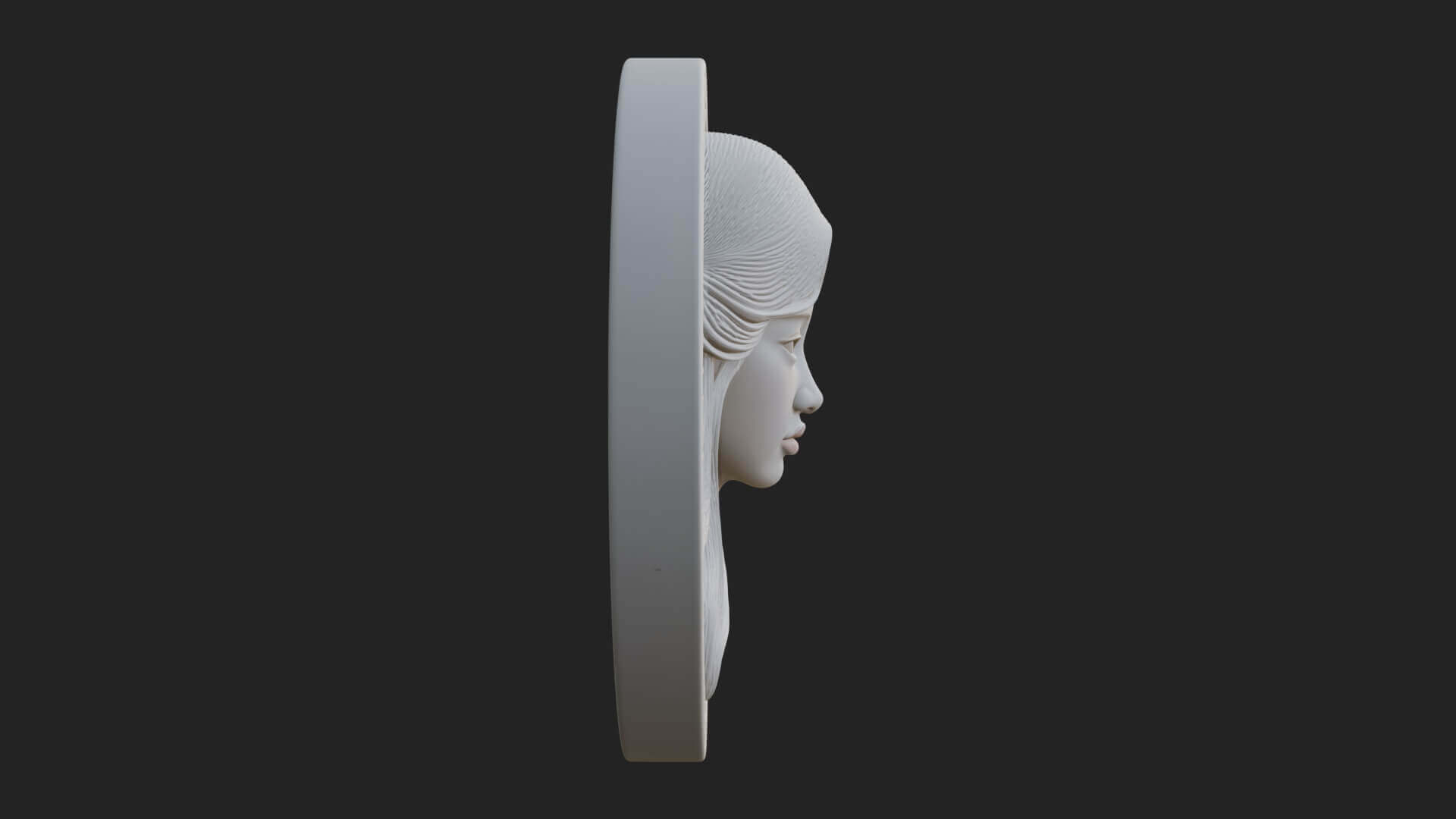 Virgo Zodiac Relief Medallion Pendant Design 8 3D Print Mode 3D Model