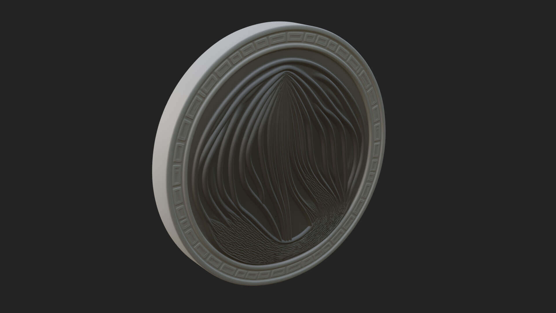 Virgo Zodiac Relief Medallion Pendant Design 8 3D Print Mode 3D Model