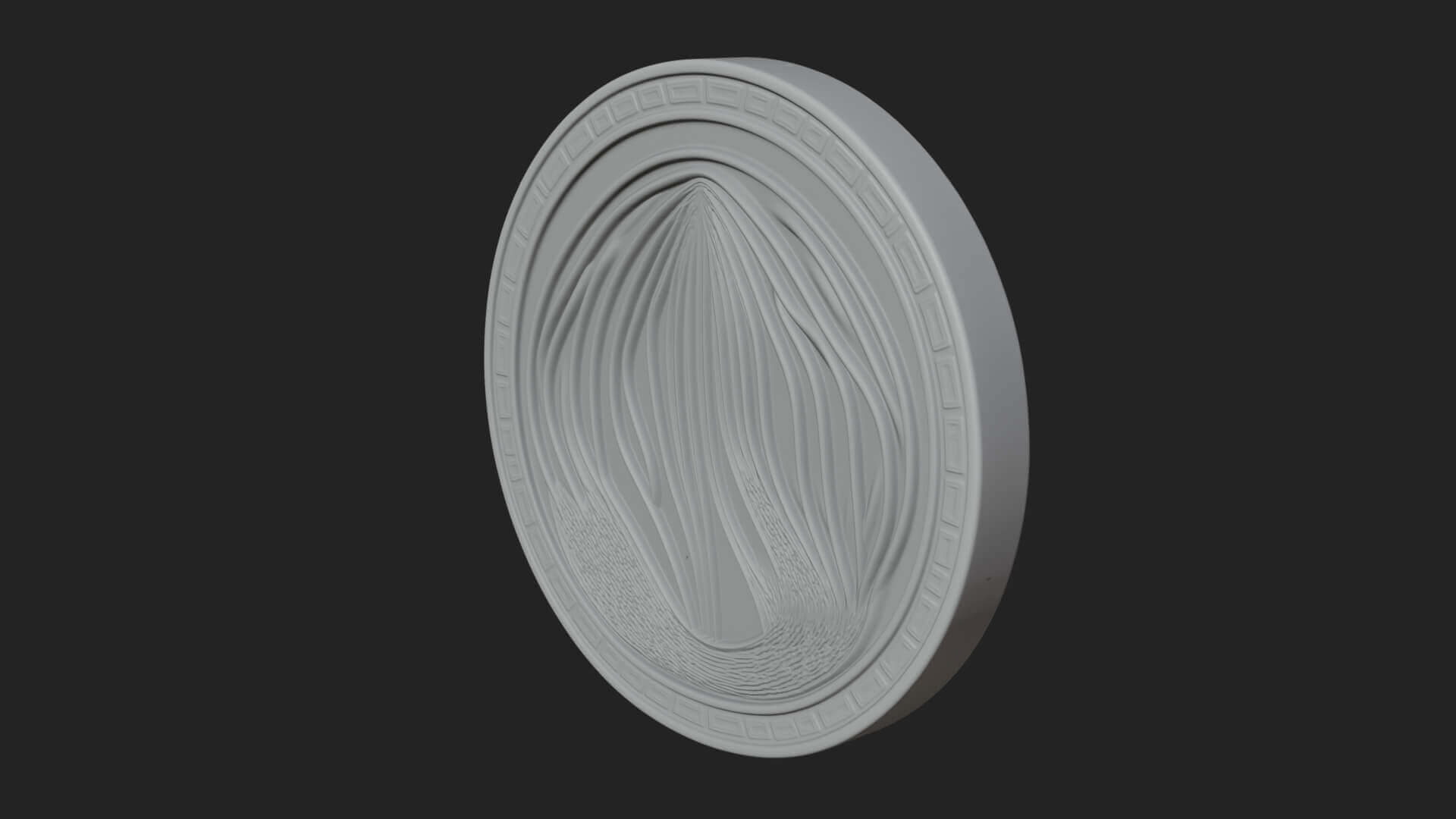 Virgo Zodiac Relief Medallion Pendant Design 8 3D Print Mode 3D Model