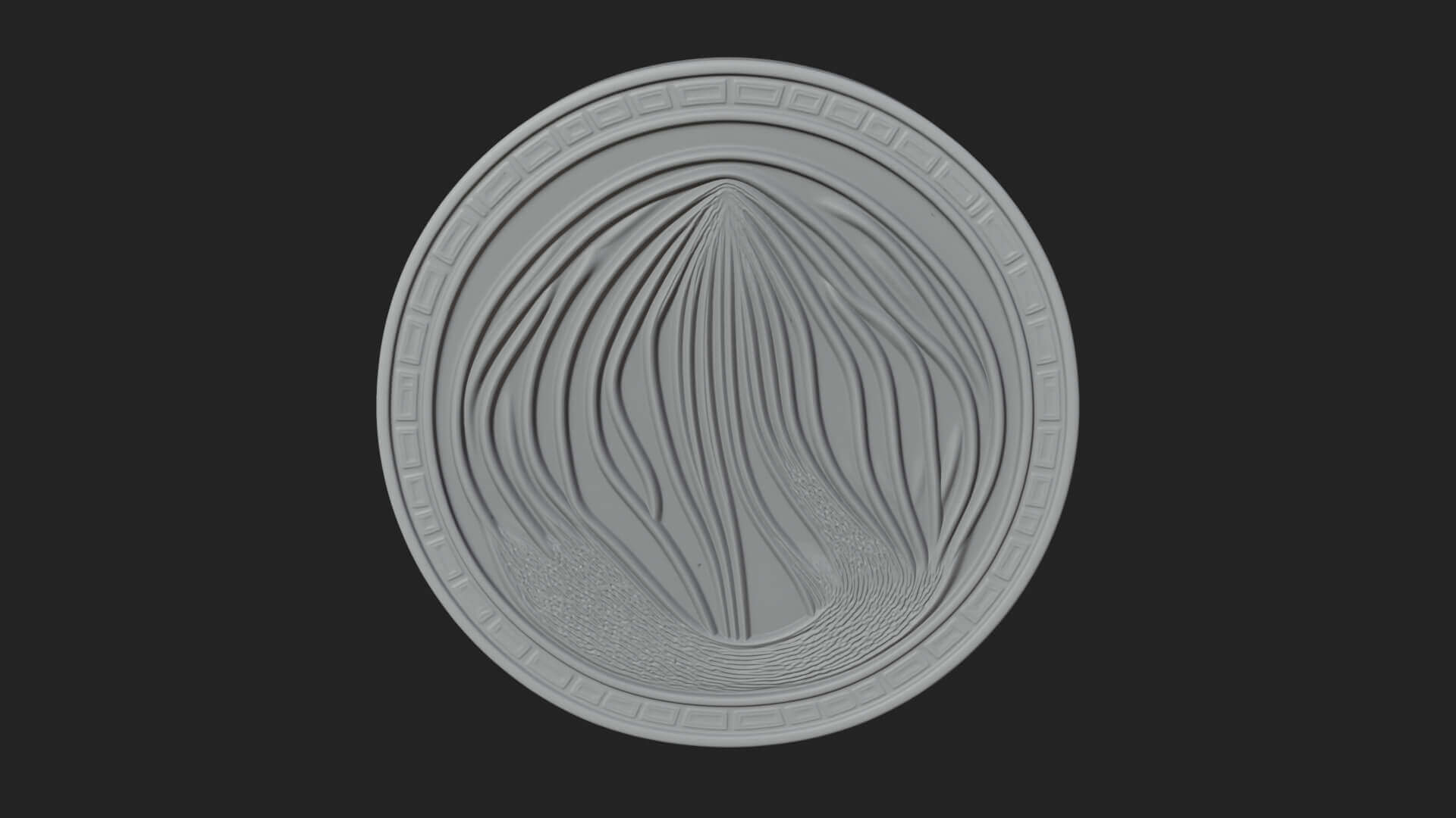 Virgo Zodiac Relief Medallion Pendant Design 8 3D Print Mode 3D Model