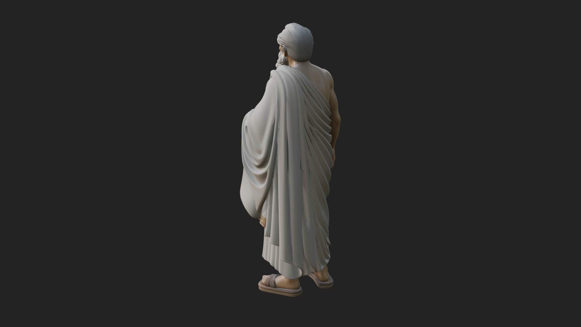 Walking Greek Philosopher Statue Design 3 3D Print Model 3D Model