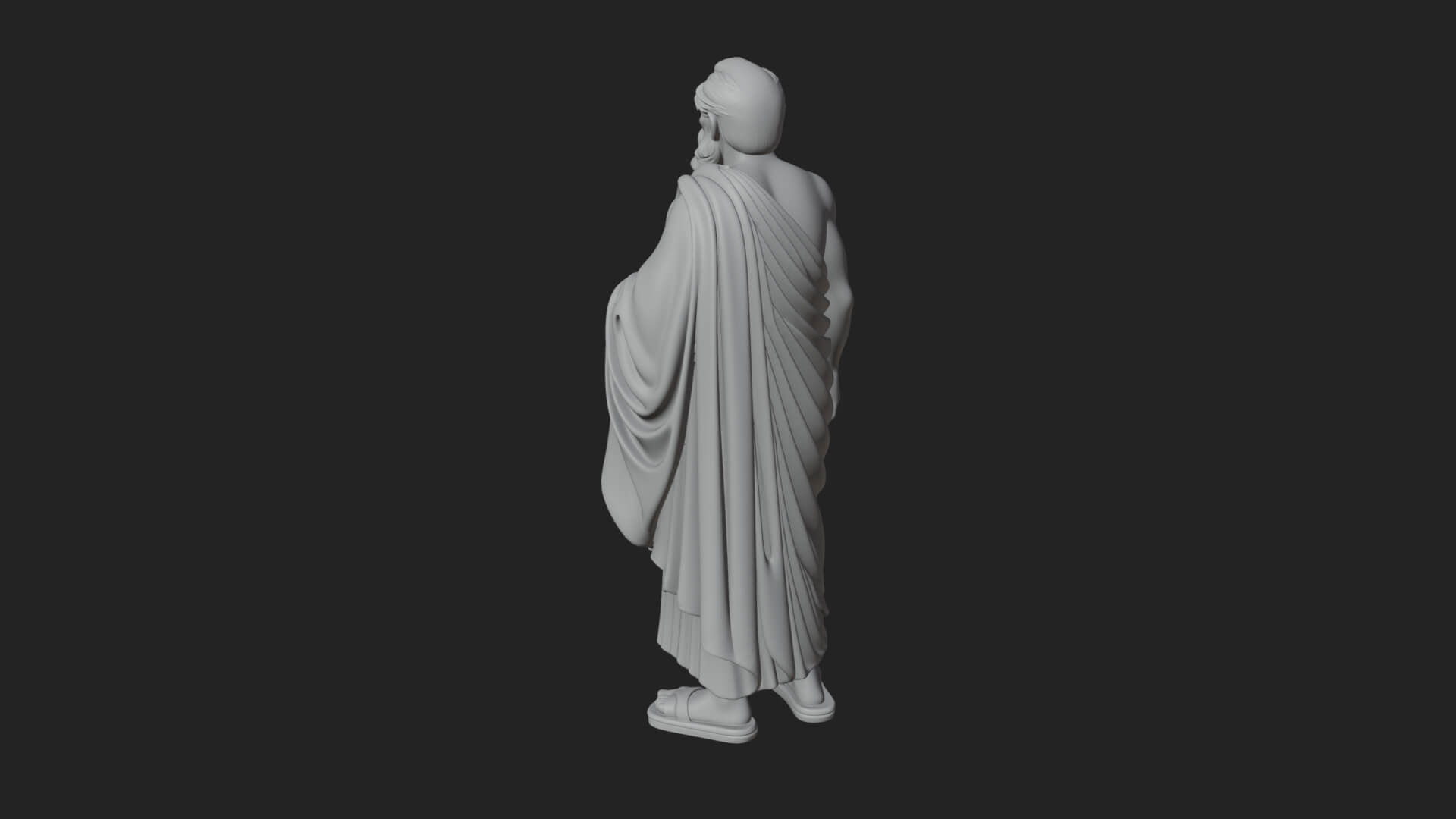 Walking Greek Philosopher Statue Design 3 3D Print Model 3D Model