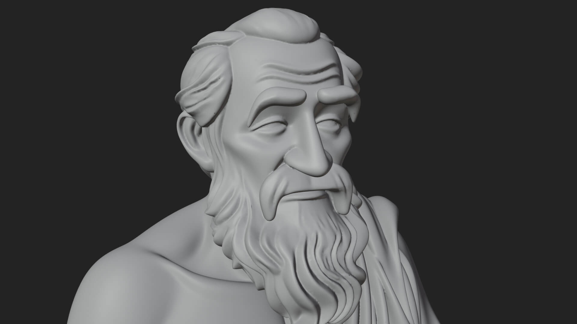 Walking Greek Philosopher Statue Design 3 3D Print Model 3D Model