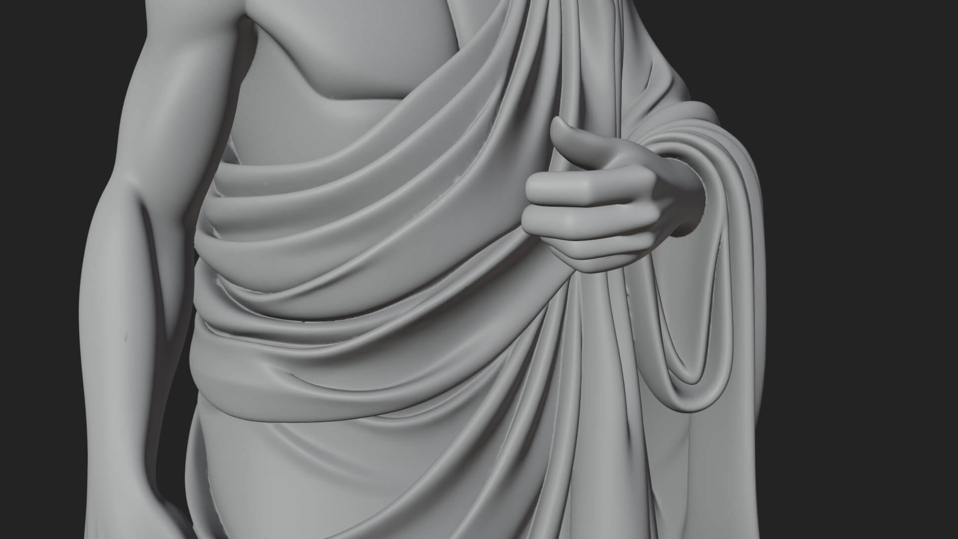 Walking Greek Philosopher Statue Design 3 3D Print Model 3D Model